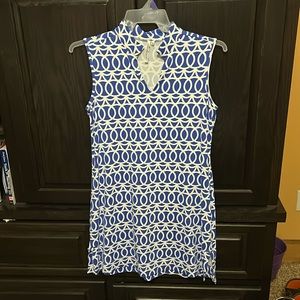 Brand: Lulu-B   Size: Medium.  Color: Blue/White